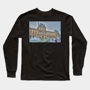 The Louvre With Fountain Long Sleeve T-Shirt